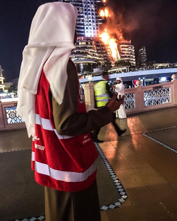 PatrikVuorio's tweet photo. Proud of all "my" @Sanid #emergencyresponse #volunteers who responded to the fire at #TheAddress, #Dubai. Well done! https://t.co/4lFuuZSxrn