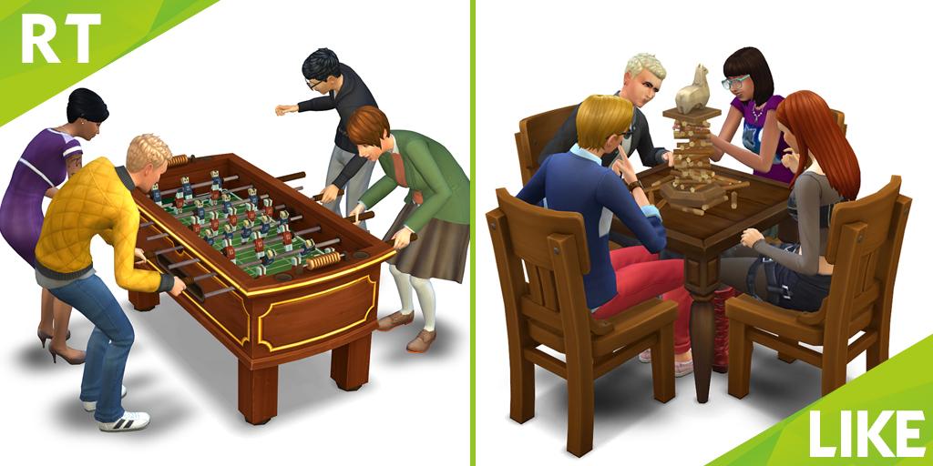TheSims's tweet image. They're both so fun, we can't pick! Does your Sim love a game of Foosball or Don't Wake the Llama?!
