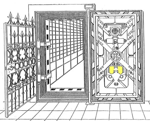 Chubb's double Detent lock for the Victorian 'X' boltwork vault. Interested to learn of other double versions...