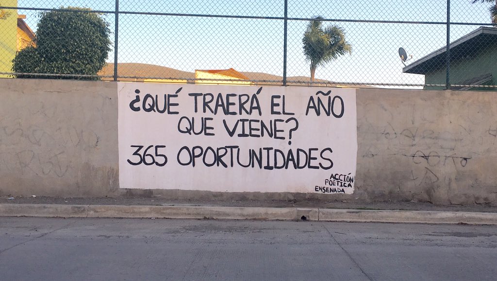 Acción poética de Ensenada tiene razón.
¡Hoy es la primera oportunidad de 2016, Ánimo!
#SiempreEnLaNoticia