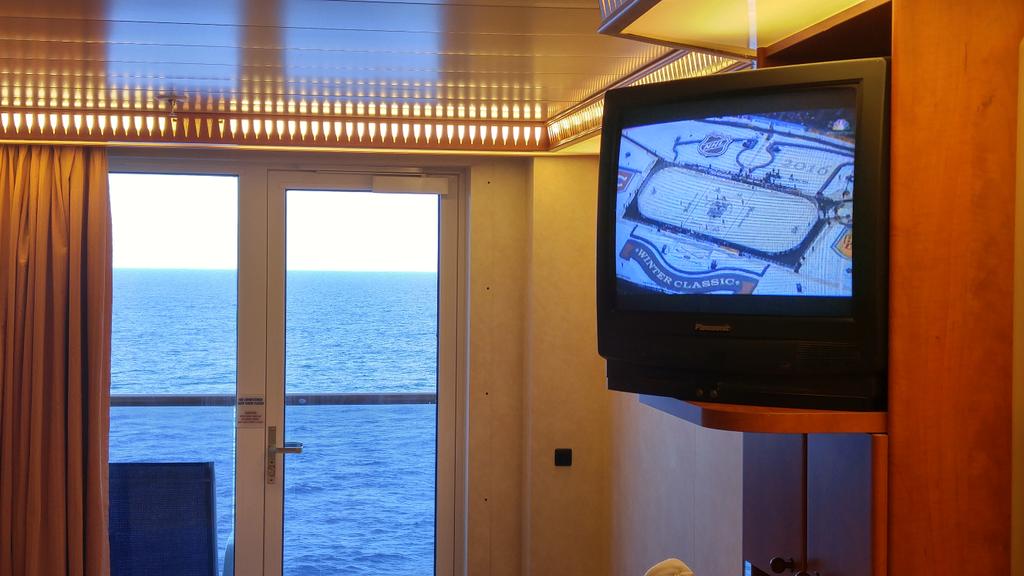ThinkInkPrint's tweet image. Watching the Winter Classic in the cabin of the Carnival Pride. #mywinterclassic