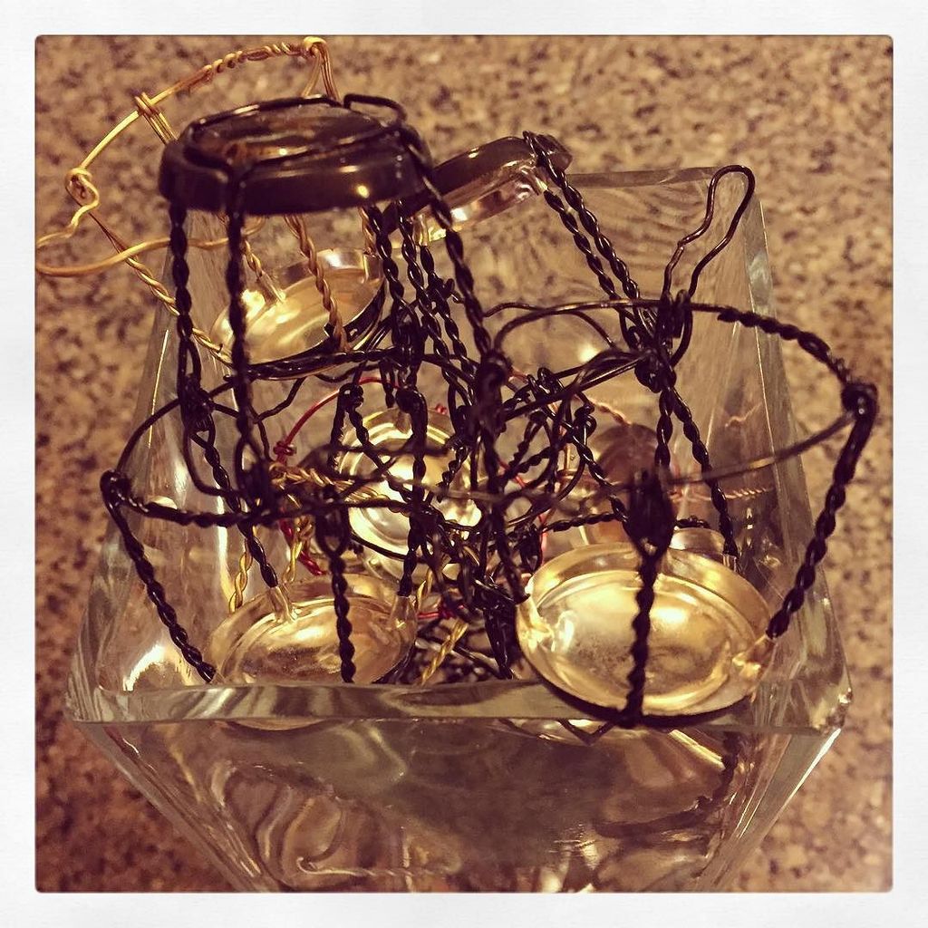 DBillyP's tweet image. #1of366 A collection of #muselets, or #champagnewires, to remind me to find something to celebrate every day. (No, …
