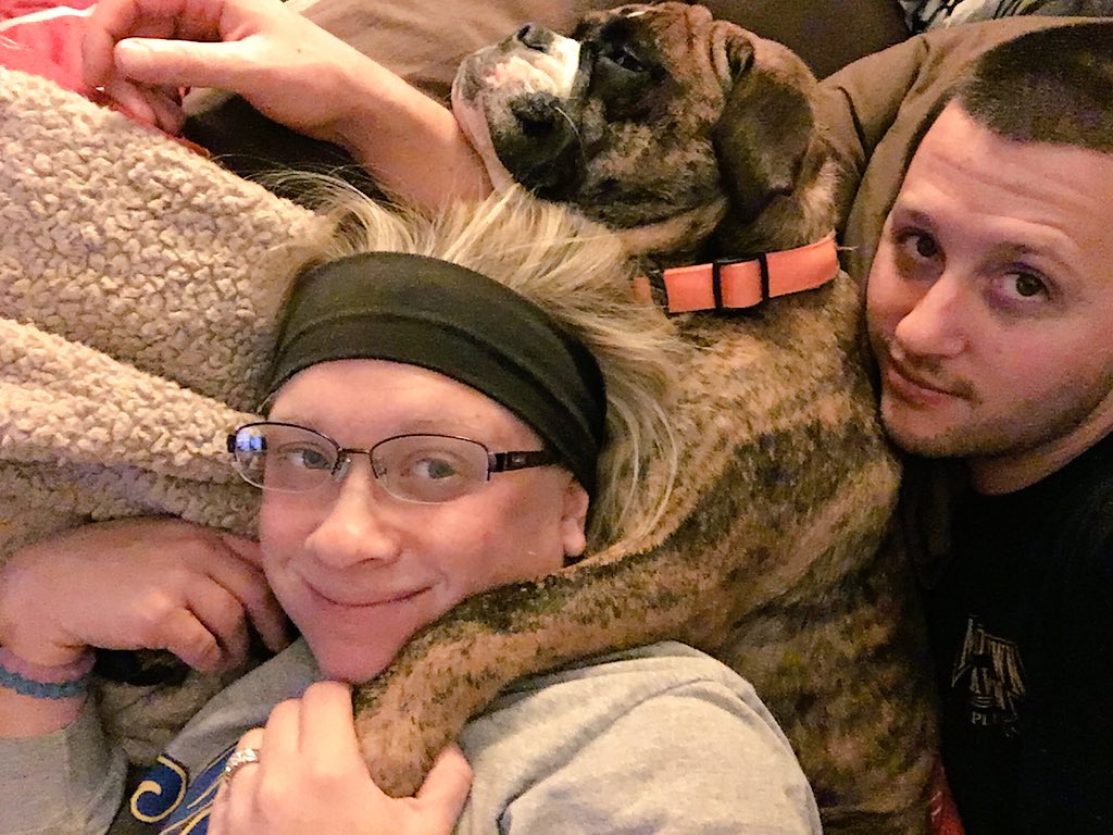 lyssa114's tweet photo. New Years has Dusty down for the count #2016 #beabull #cuddlewithbae 😘🐶 https://t.co/MoxyORgOOE