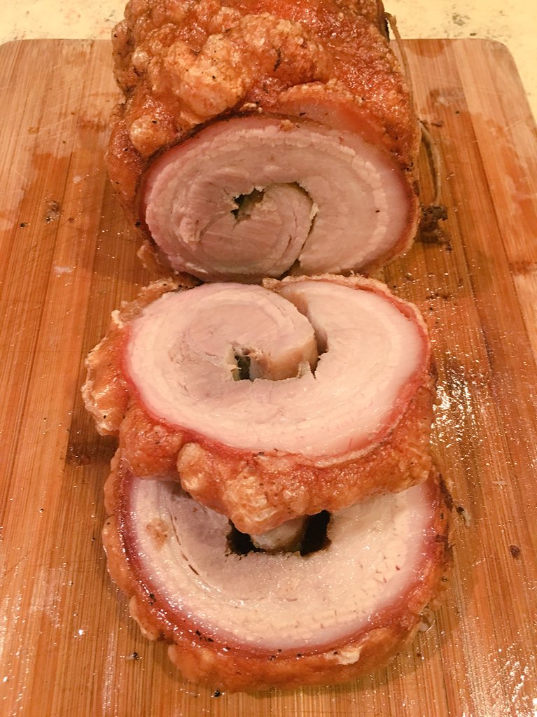 BBQsnob's tweet image. Sometimes an experiment just works out well the first time. Smoked, fried pork belly. #puffybacon