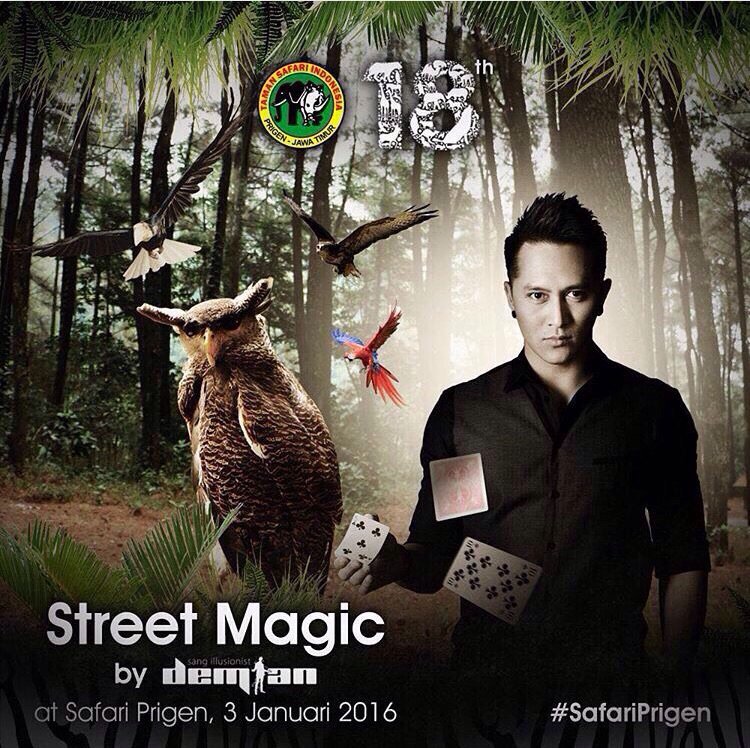 DMiracle_SBY's tweet photo. Besok yg liburan bingung mau kemana mending ke taman safari prigen aja. Ada @_DemianAditya_ bakal menghibur kalian. https://t.co/sPc2TWFrh8