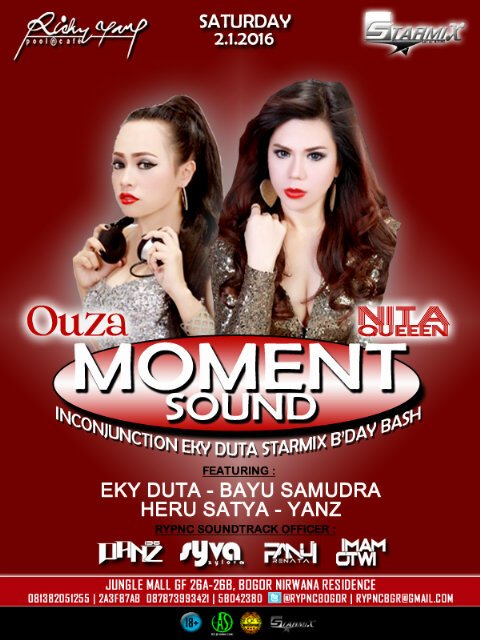 renata_panji's tweet photo. [MOMENT SOUND] @starmixofficial present @RYPNCBogor w #NitaQueen &amp; #Ouza , @DadanDRT136 @renaltva @imamotwi see you https://t.co/fmXoyFVfWS