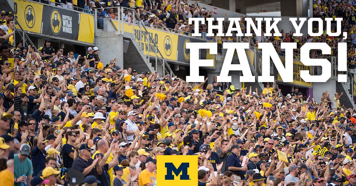 Thank YOU, fans, for the incredible environment today. 

We want to see your photos from your entire trip!

#GoBlue
