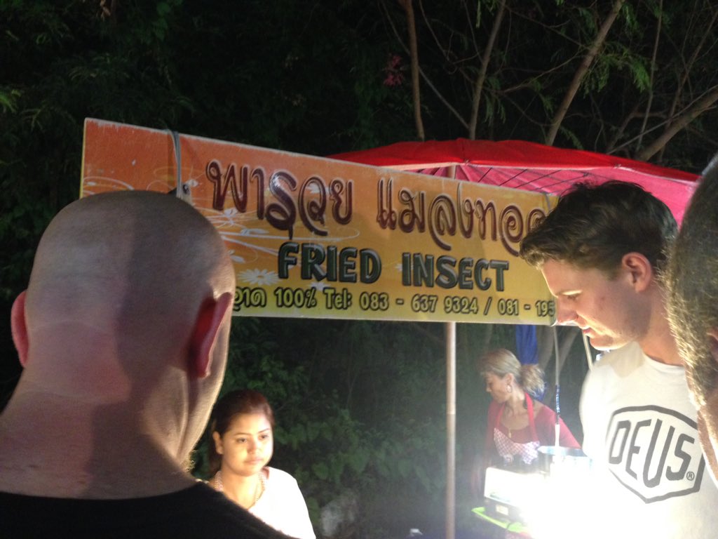 ephsantiago's tweet photo. Spicy #FriedInsects were on the menu here. @DneedsCoffee wasn't even considering it. #Nope 😉🐜🐞🐛 https://t.co/kMbWVGgF8E