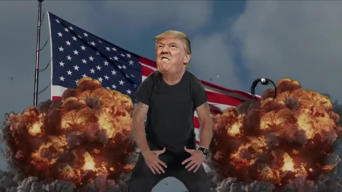 linguafex's tweet photo. MAKE 'MURICA GREAT AGAIN!  JUST DO IT!  #FiveMinutePhotoshop

(Thanks to @madyncaywood for the inspiration.) https://t.co/tTuas9E9xe