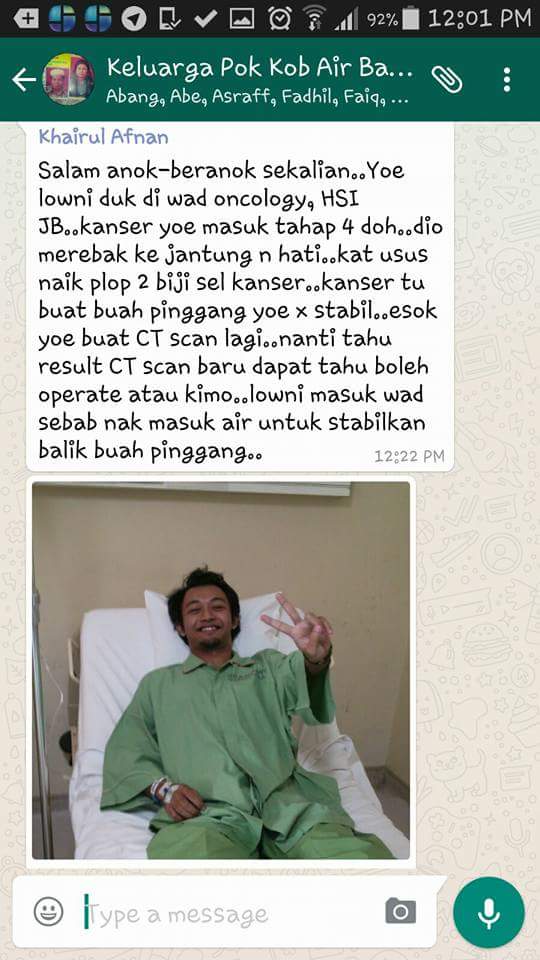 brodan_77's tweet image. Sumbangan bt Mohd Khairul Afnan b. Mohd Zaki 7051451689-CIMB
Pljr thn2 Kjuruteraan Awam UTM mghidap kanser usus thp4