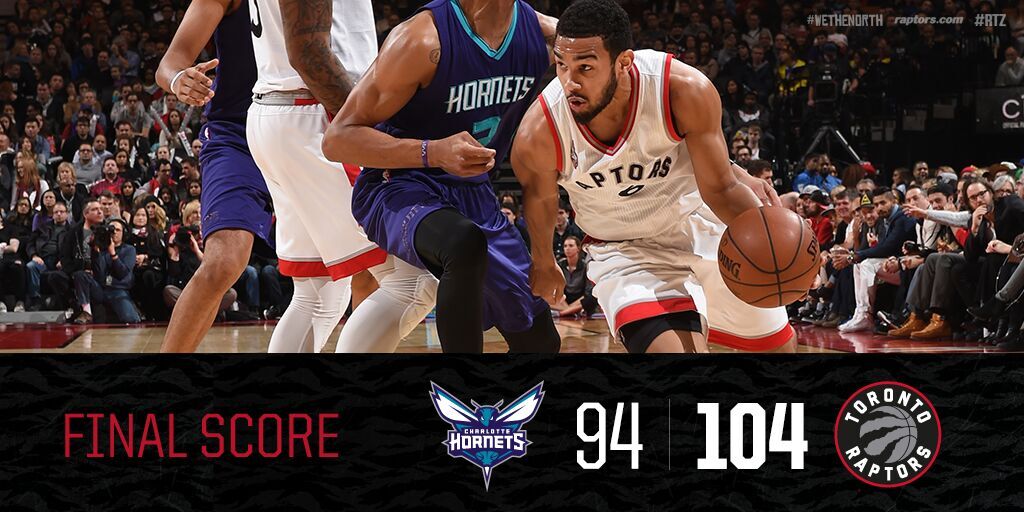 Raptors's tweet photo. Ball game. Raps win! DeMar DeRozan scores a game-high 23 points in the win. #NBAVote 

Box: https://t.co/KxV9iDrSEZ https://t.co/QADWx3TWK7
