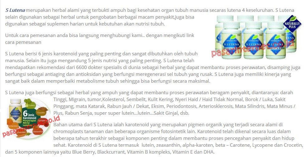 Harga Vitamin Mata Slutena Termurah