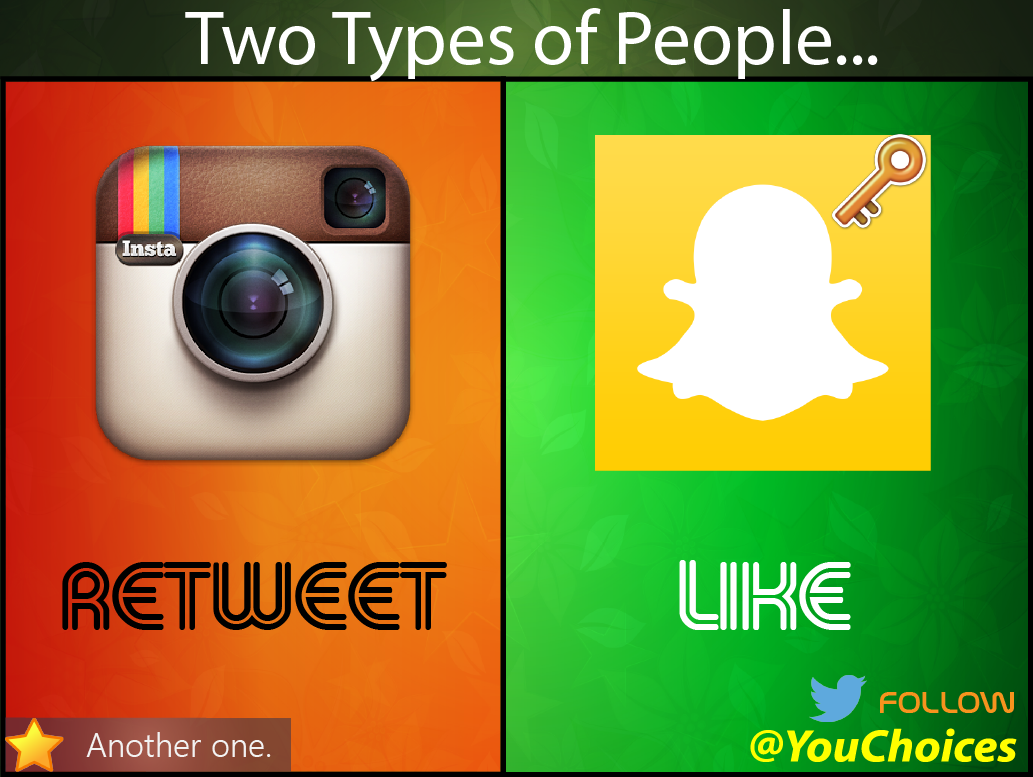 YouChoices's tweet photo. Two types of people... https://t.co/NNi3dKeb12