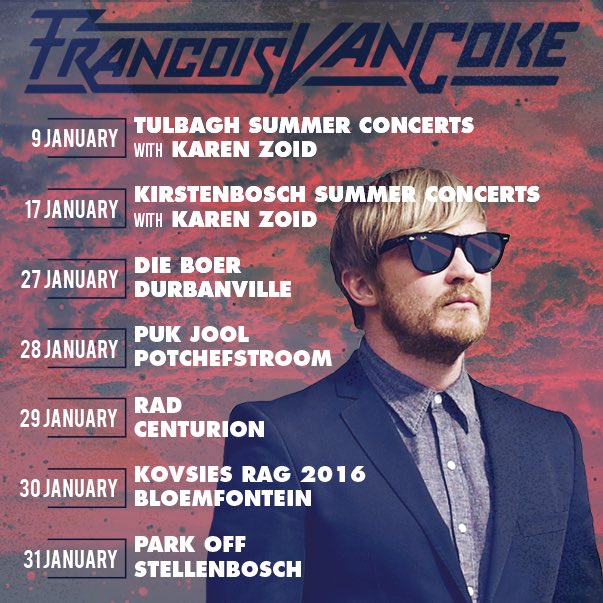 FrancoisVanCoke's tweet image. Sien jou in Januarie!