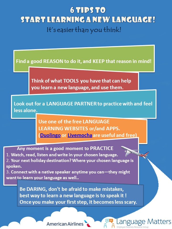 linguaville's tweet photo. 6 good tips here for #langaugelearning from @AA_LM_EBRG - but we'd add to #LearnWithLV! #languagematters https://t.co/7DDMORuc7Q
