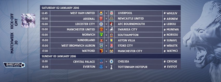 spaziocalcio's tweet photo. Via al 2016 con #PremierLeague, #LigaBBVA e #LigaPFP: le migliori partite dal weekend #BPL https://t.co/Bvo6gEPWM9 https://t.co/0bcUMKoGZF