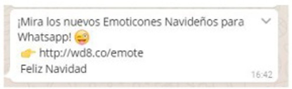 KasperskyES's tweet photo. ¡OJO! Si te envían un archivo con emojis navideños... no lo descargues #estafas #SMSpremium https://t.co/dFf9mUNCWj https://t.co/FxXxNUvQaR
