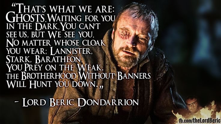 The Lords of Westeros want to burn the countryside.Help <a href="/Thoros_Myr/">Thoros of Myr</a> save it! We need the Brotherhood! #7KRP