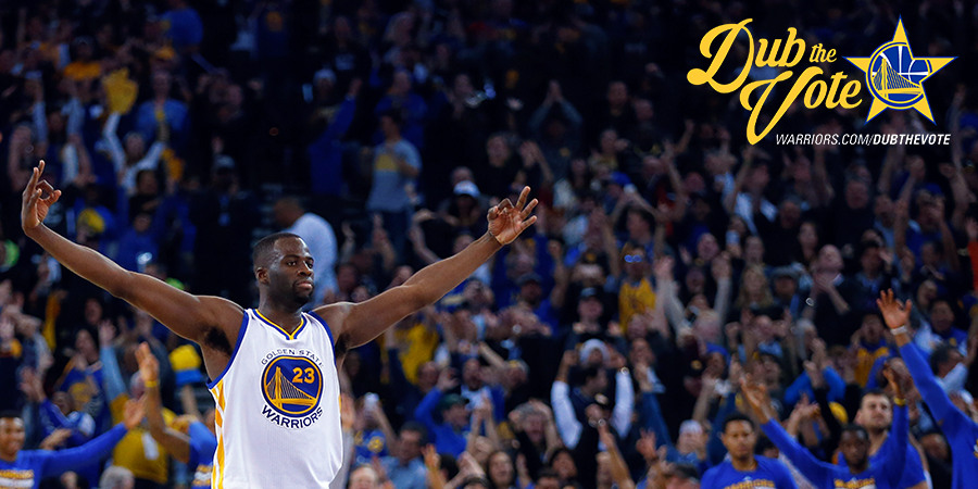 warriors's tweet photo. RT to #NBAVote for Draymond Green ⭐ #DubTheVote https://t.co/8JXABazLk1