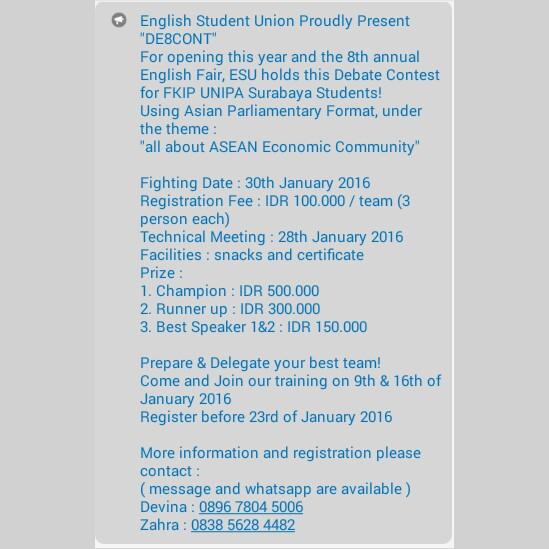 ESU UNIPA surabaya tweet media