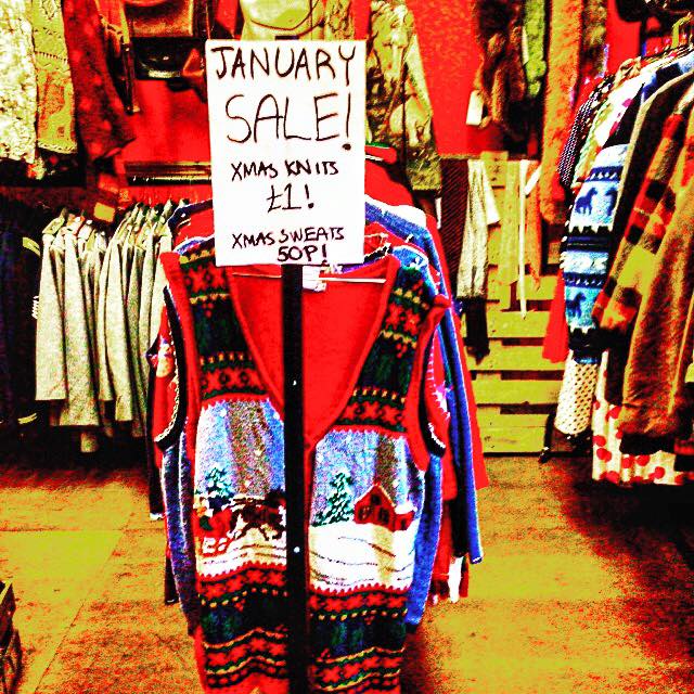 scvtg's tweet photo. January #sale in full swing! Xmas knits for £1 &amp; Xmas Sweaters for 50p! Steal! #heaton #northeast #vintage #scvtg https://t.co/PWXnwksoEU