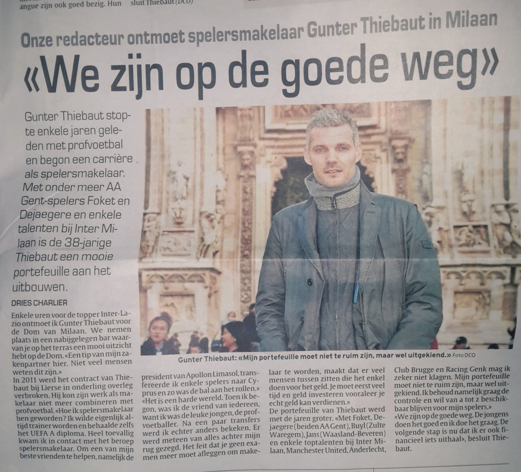 DriesCharlier's tweet photo. Resultaat interview met @gunterthiebaut #topper #HLN #dco #freelancedrizzy https://t.co/bP8R9S5inM