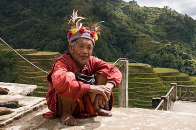 Feat'd pic: Igorot man in traditional costume, photographed in Banaue, Philippines en.wikipedia.org/wiki/Template:…