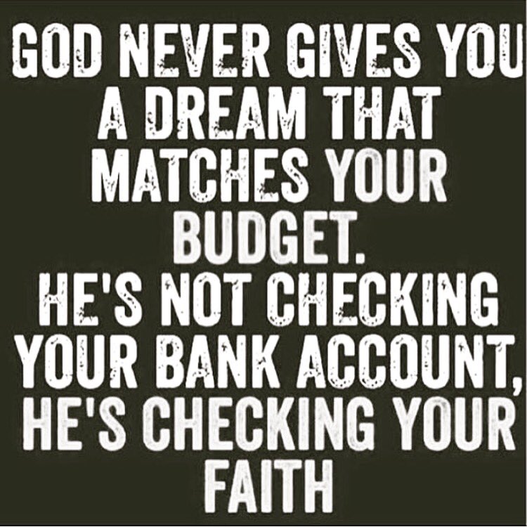 The vision never comes without the provision.