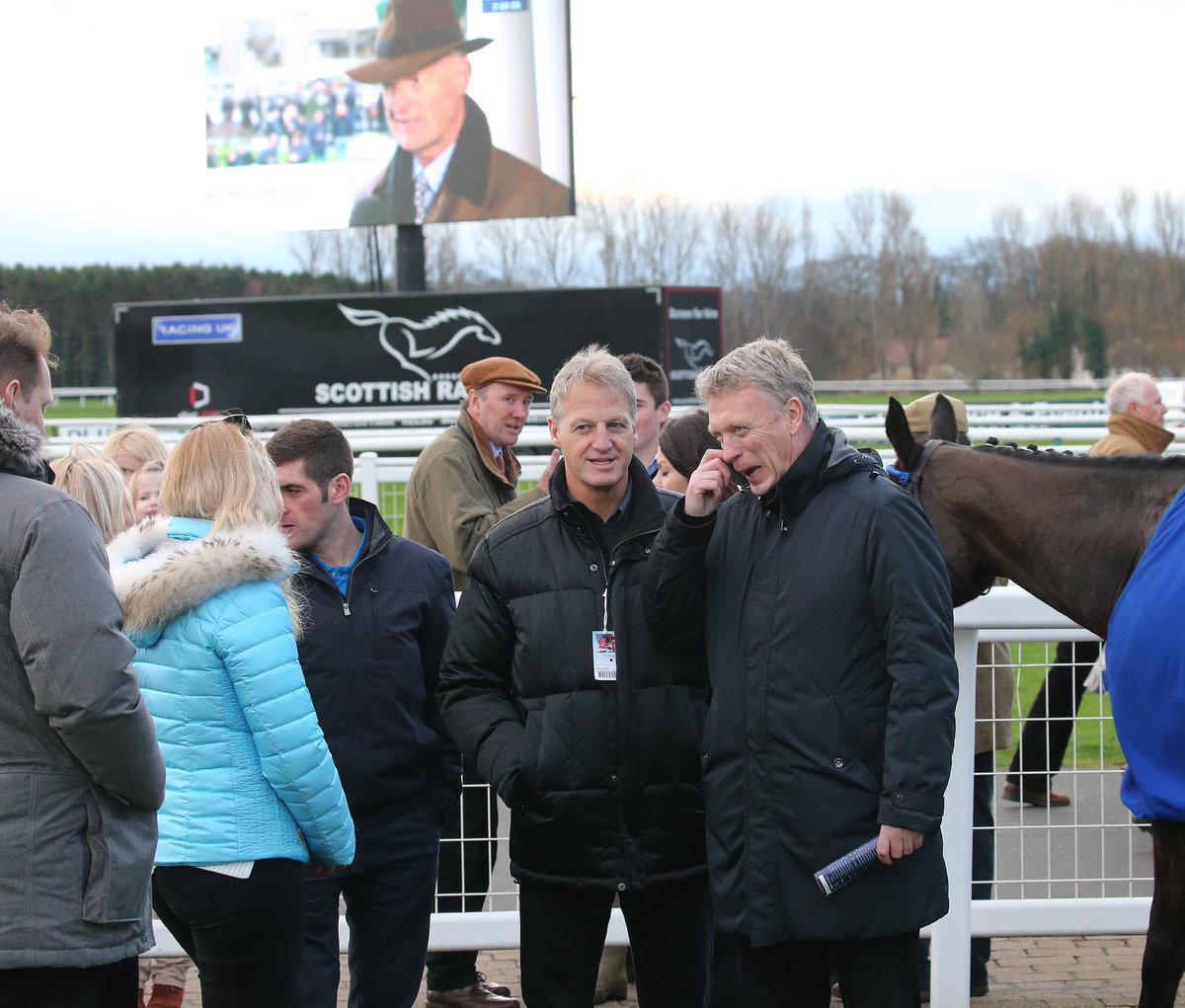 ayrracecourse's tweet photo. Former Man United manager Davie Moyes popped into Ayr today to see his horse Desert Cry finish 4th in feature race.. https://t.co/MnszyJO4Qd