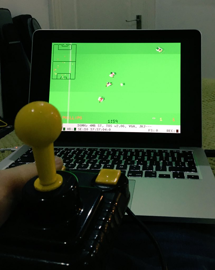 richranger's tweet photo. 1-1 draw for first game in about 20 years #KickOff2 #AtariST #ZipStick https://t.co/695qoru0n4