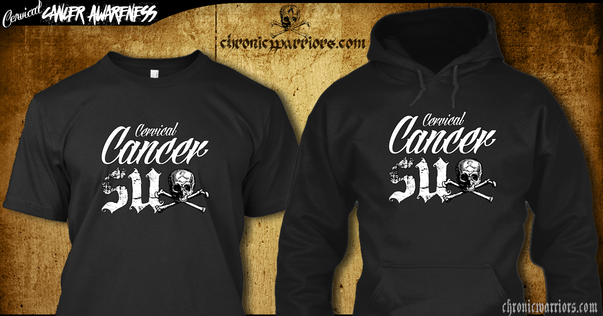 Cervical Cancer Awareness Shirt - Cervical Cancer Sux chronicwarriors.com/shop/cancer/ce…