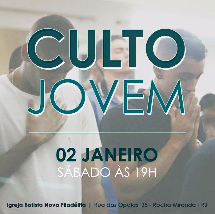 priscillamaciel's tweet photo. #Culto #jovem hoje às 19h na #IBNF Vem com a gente adorar a Deus! ;) ✝ = ♥ #UnidadeEmCristo #Juventude https://t.co/E3oeB1FZXZ