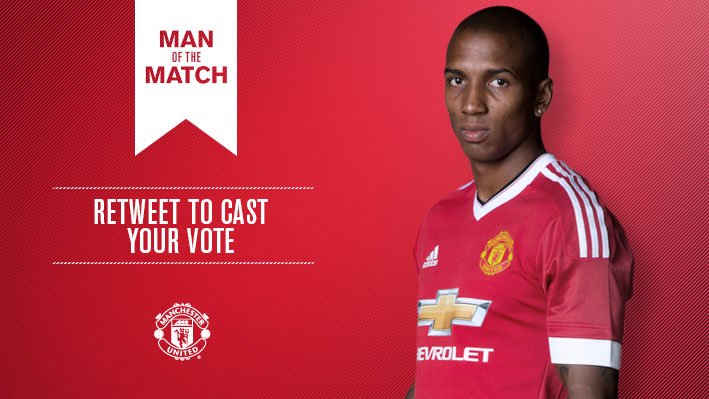 ManUtd's tweet photo. Retweet to vote for @Youngy18 as United's Man of the Match v Swansea. #mufc https://t.co/GzOPvbOzP4