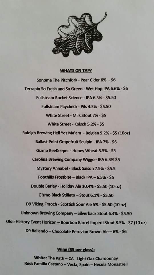 OakCityBrews's tweet photo. Here's what's on tap today! Open until Midnight tonight. https://t.co/FId0ML2bNZ