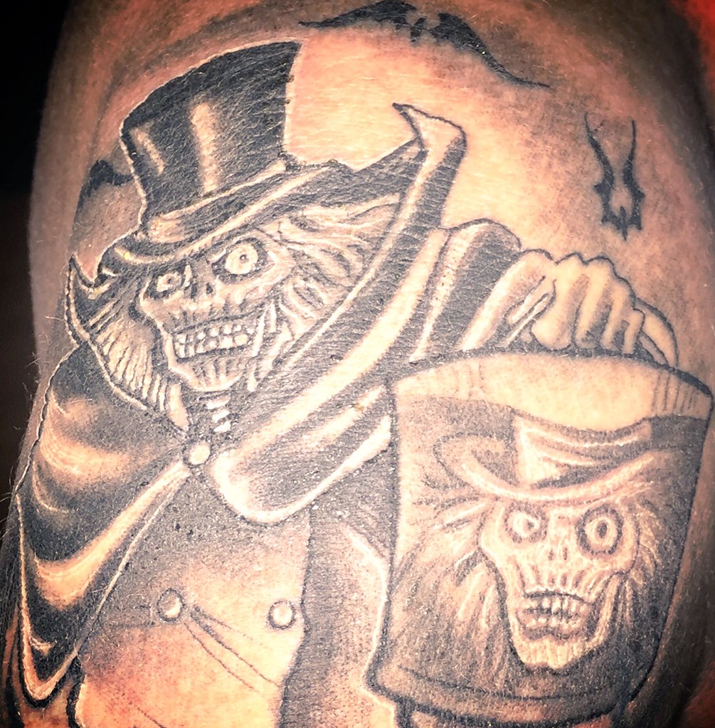 JoJoWright's tweet photo. #newink My new #HatBoxGhost tattoo! Want ink? Get Ready! #JoJoTattooParty coming 2016! https://t.co/UYa0DX3h5U