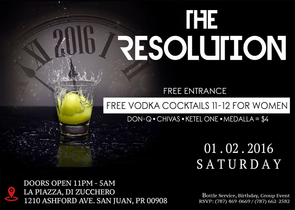 RGBoria's tweet image. Hoy es la noche 🎉 #TheResolution @DiZuccheropr . ENTRADA GRATIS! @cristophersoko @Amarie012 @vaello2013 @RicardoEMY