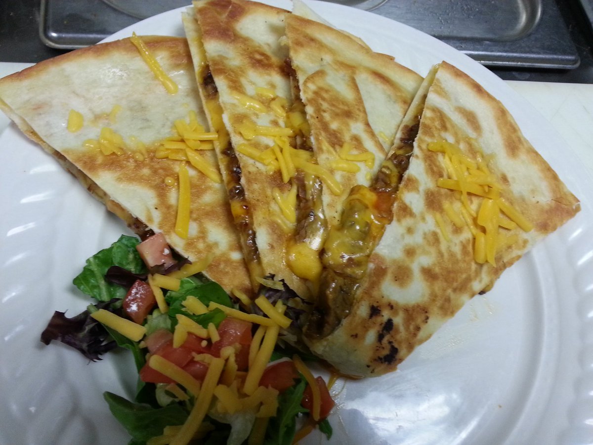 Beef brisket quesadilla off our special lunch menu