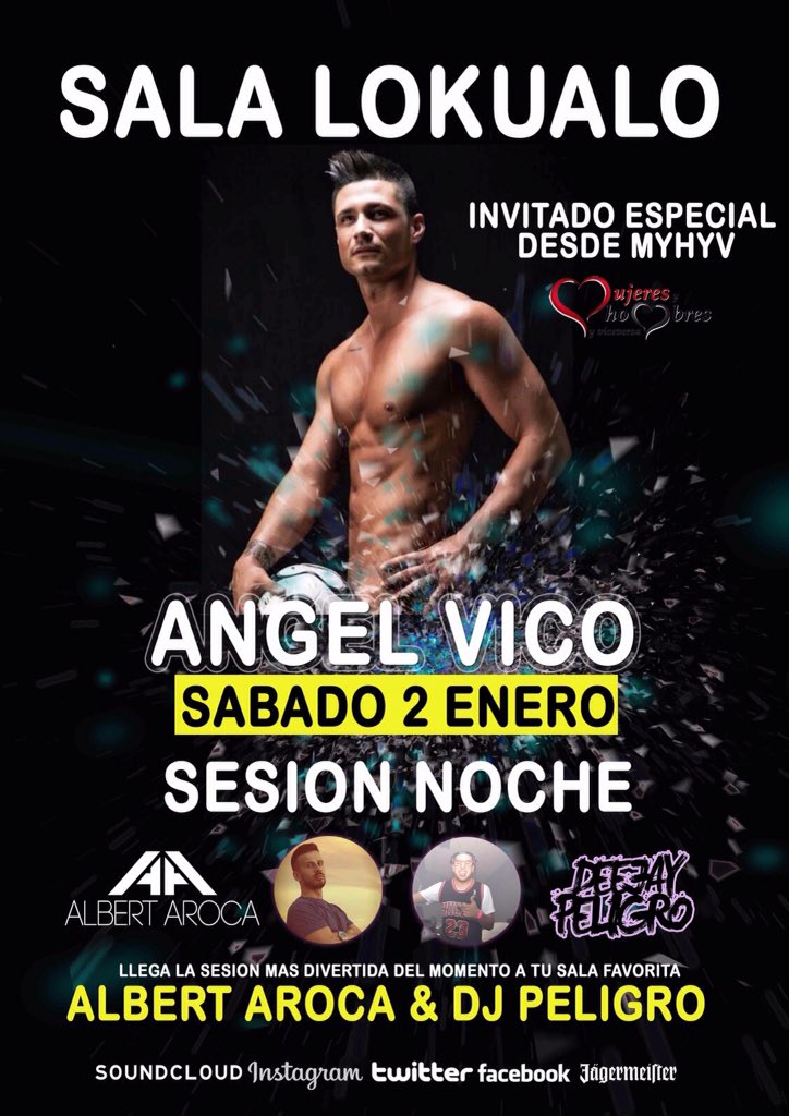 Esta noche visita importante de @angelvico88 , a los platos <a href="/DjPeligrodeejay/">Dj Peligro</a> vs <a href="/DjAlbertAroca/">DJ ALBERT AROCA</a> , primer sábado, yeah
