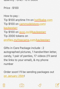 SexyModels420's tweet photo. #HappyBewbYear The @naughtyelf @XKayleeStarrX has 13 #sexy #NAUGHTYCAREPACKAGE for sale  #camstore Order by Jan 24th https://t.co/DQf9RIPm8r