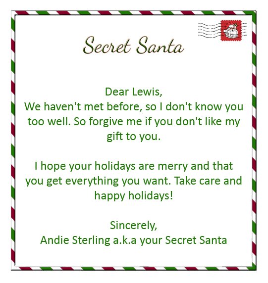 PanemsSanta's tweet image. #PanemsSecretSanta @LewisSmyles, Christmas may be over, but it's never not a good time for presents. Enjoy!