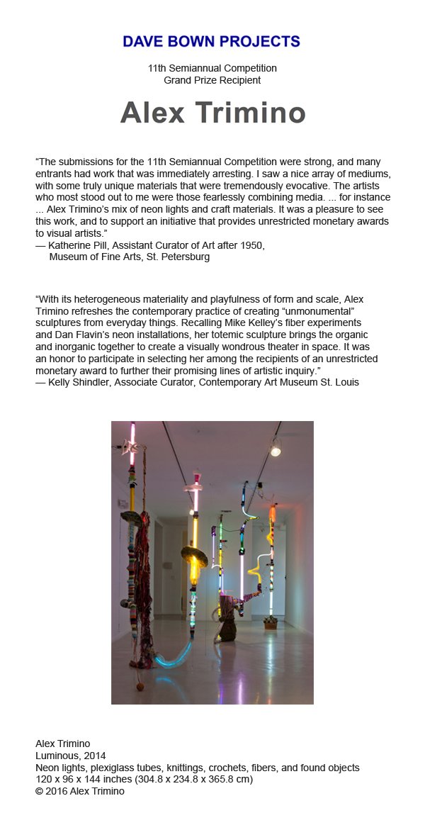 Alex Trimino - Grand Prize Recipient - 11th Semiannual Competition  <a href="/DaveBownProject/">Dave Bown Projects</a>  bit.ly/1O1KYAc