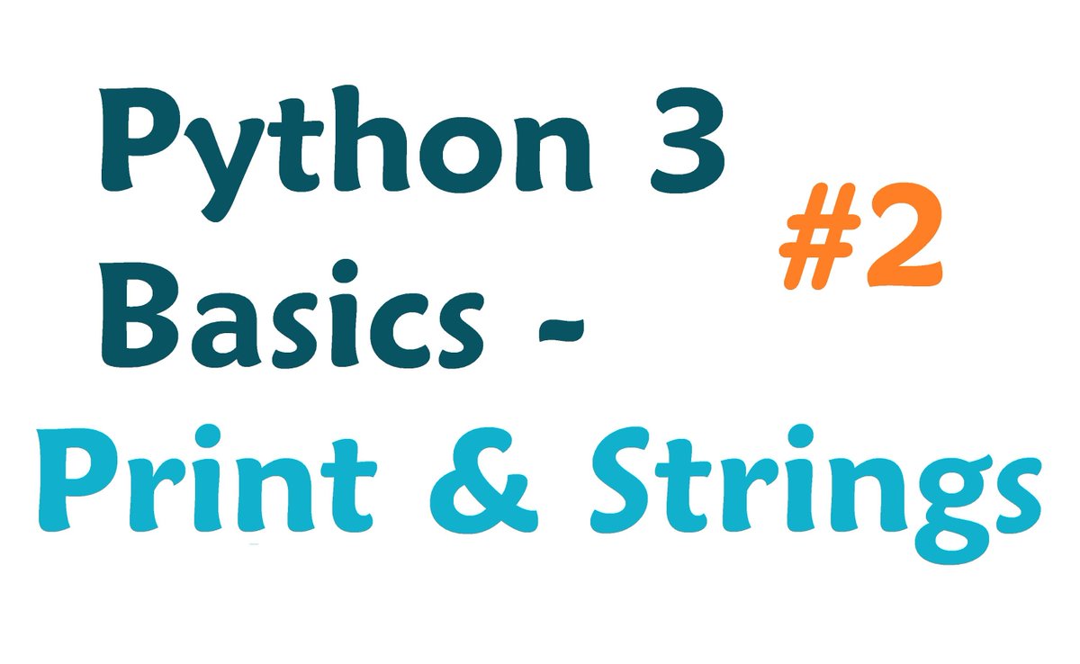 i_am_programer's tweet image. Python 3 Tutorial: Print Function and Strings
codek.tv/6580

#python2vspython3 #python3tutorial #python3