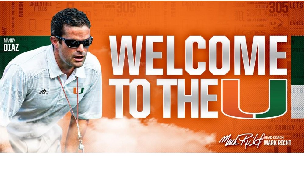 New Defensive Coordinator:  #Canes have hired Manny Diaz... bit.ly/1Rh2Z1O?utm_me… https://t.co/uZzR3Ve0gP