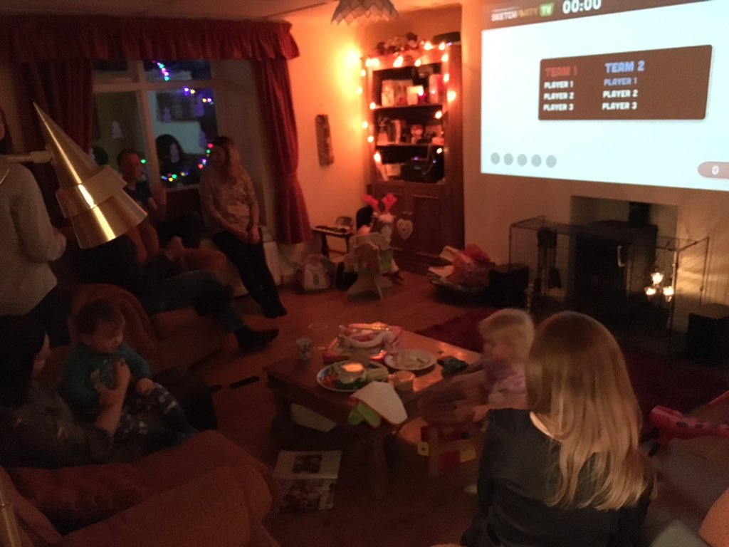 soapboxracegame's tweet photo. @mattbraun game was a hit NYE, boys vs girls, boys won by 2 points after a sudden death tie breaker #appletv https://t.co/MiEEchbLV2