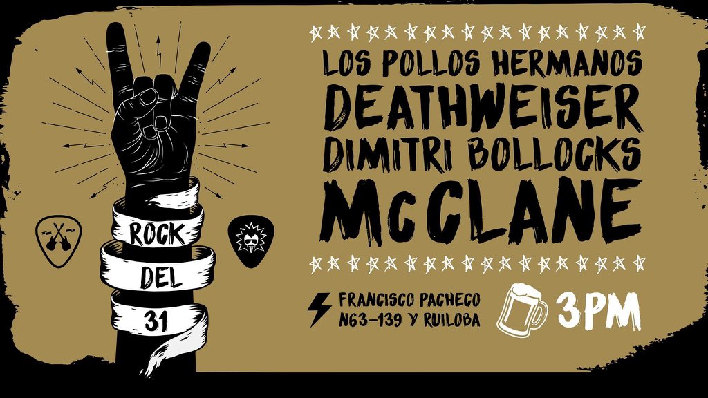 click_machine's tweet image. El rock del 31, un lugar para despedir el año con puro rock and roll #quiteño