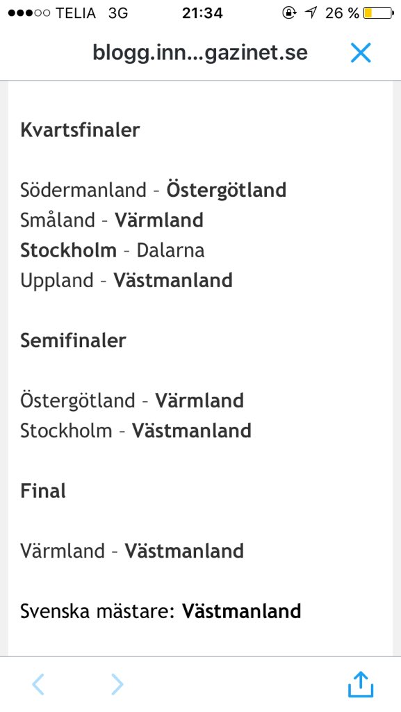 Vastmanland99's tweet photo. Killarna tippade att vinna SM av SDF-SM bloggen! https://t.co/1JgIUjvNW7