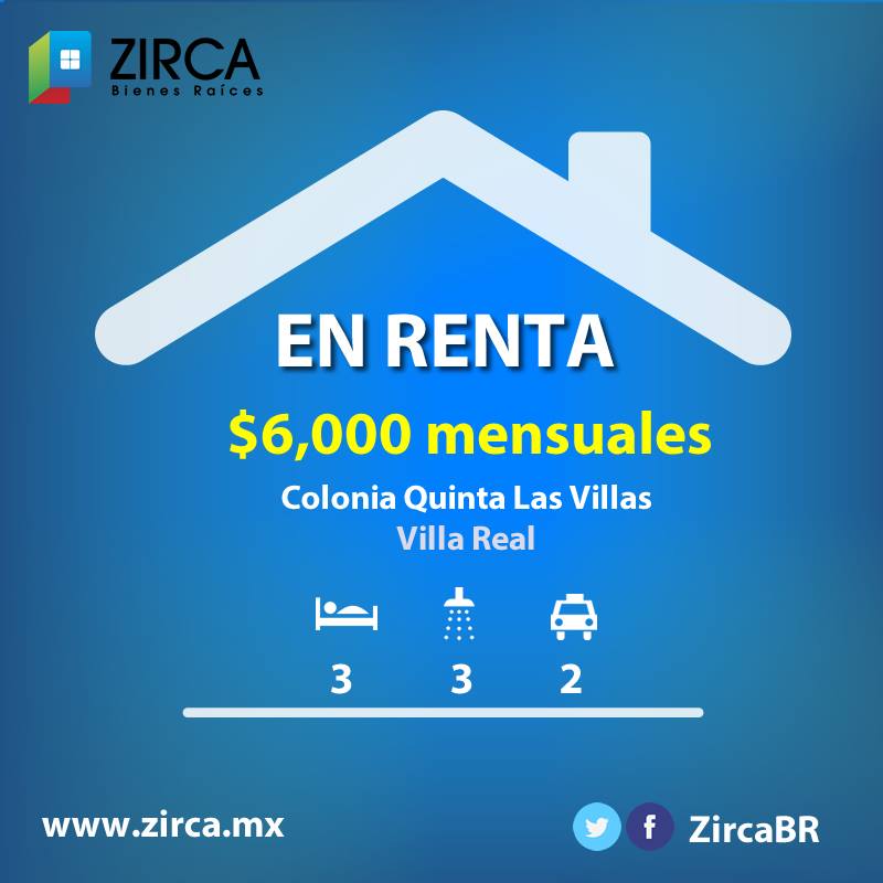 ZircaBR's tweet photo. Casa en #renta en #Irapuato, Gto. | Quinta Las Villas | 6 mil mensuales.
Llámanos para más info. 462 143 1343. https://t.co/jueFOW34ce