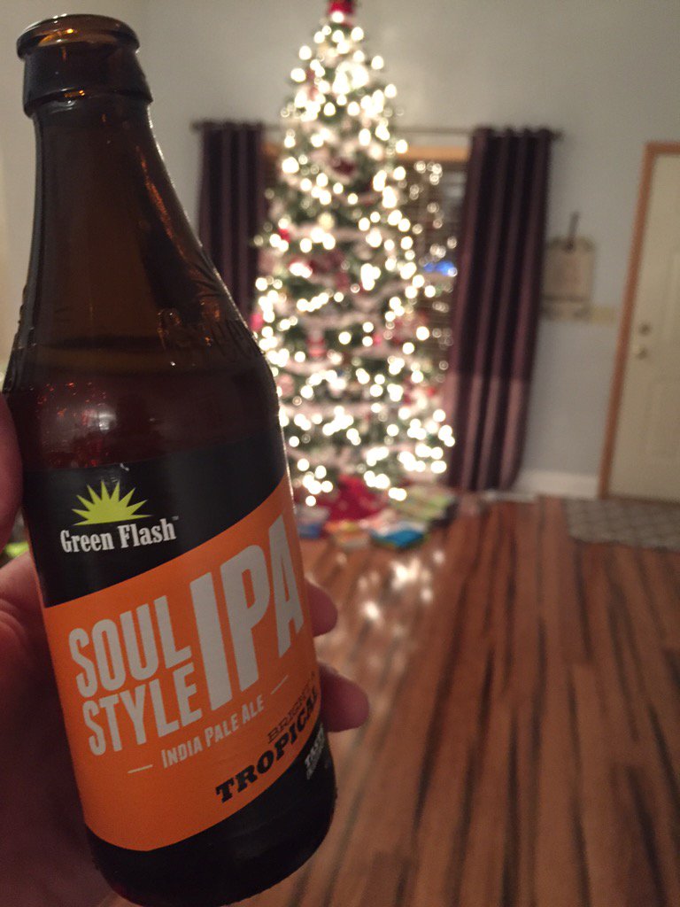 ndot317's tweet photo. Wrapping up the holiday season with my favorite NEW beer of 2015, @GreenFlashBeer Soul Style IPA. Cheers to 2016! https://t.co/wqgqGQMF0f