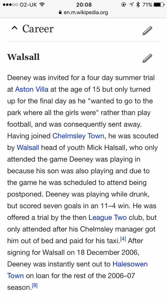 ODDSbible's tweet photo. Troy Deeney has one of the best  paragraphs on Wikipedia! https://t.co/GOgYjKQc7M