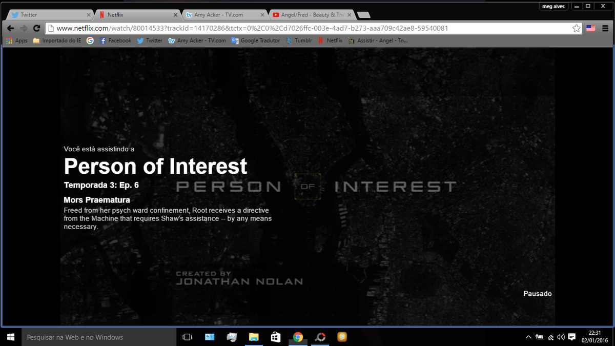 megalves's tweet photo. if I forgot!!  Thanks @netflix @Netflixhelps for #PersonOfInterest and #PleaseTakePOI https://t.co/XxqRHtqVkM